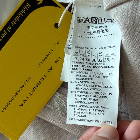 Max Mara Beige/Taupe Stretch Ankle Pants NWT - Picture 12 of 16